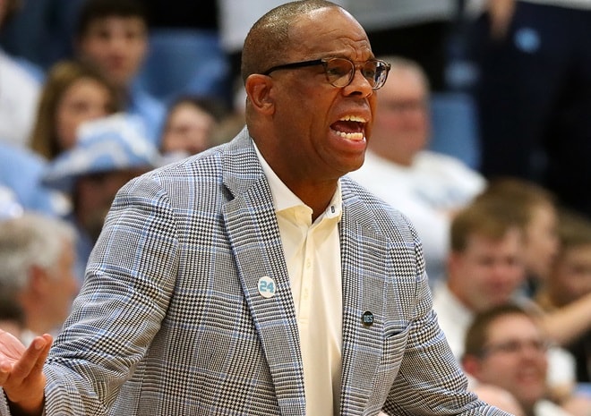 North Carolina UNC Tar Heels basketball coach Hubert Davis New York Knicks  Madison Square Garden Ewing Starks Oakley