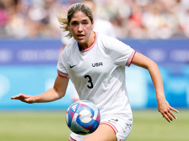 Former Notre Dame soccer player Korbin Albert scored her first international goal at the 2024 Summer Olympics.