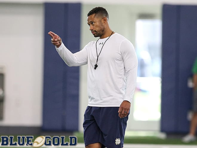 Notre Dame Fighting Irish football head coach Marcus Freeman