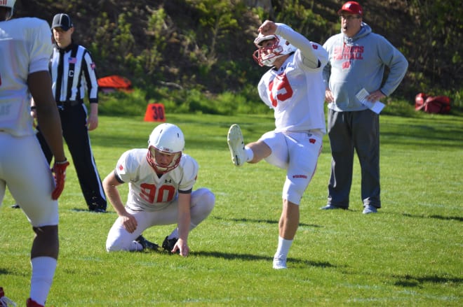 Redshirt junior Collin Larsh returns for Wisconsin at kicker. 