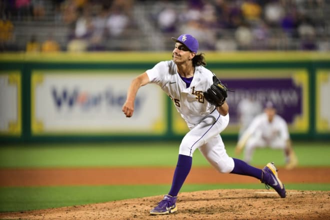 Paul Gervase was the last of four LSU relievers that combined to throw five shutout innings in the Tigers' 6-5 SEC road series opening Friday night victory at Alabama.