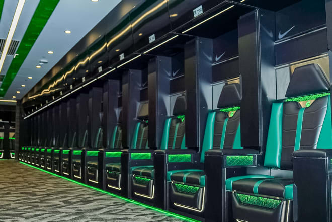 Another view of Michigan State's brand new locker room in the Tom Izzo Football Building 