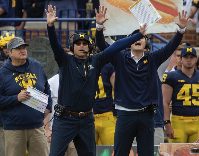 Michigan Wolverines football coach Jim Harbaugh