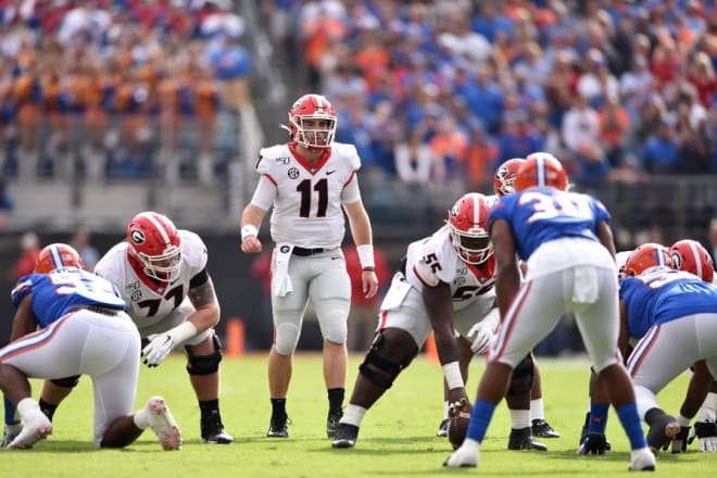 This season, Jake Fromm has been sacked just five times through nine games.