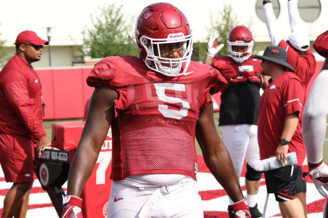 Razorback defensive lineman Dorian Gerald.