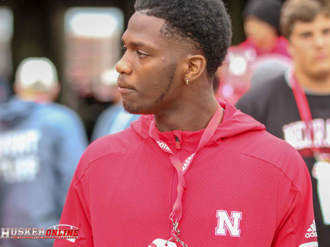 NU safety commitment Quinton Newsome takes in first Nebraska game. 