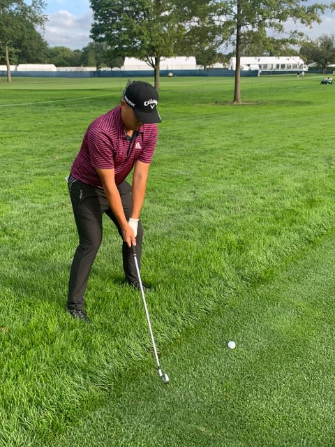 ASU golfer Chun An “Kevin” You playing a practice round ahead of this week’s U.S. Open at Winged Foot Golf Club in New York (Sun Devil Athletics Photo)
