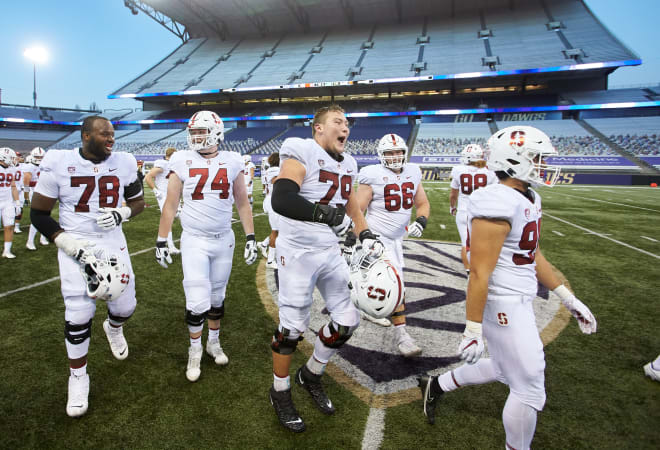 Foster Sarell (No. 79) announced Wednesday that after four years at Stanford it's time to enter the NFL.