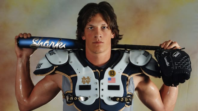 Notre Dame in 2006 promoted future Major League pitcher Jeff Samardzija's two-sport prowess.