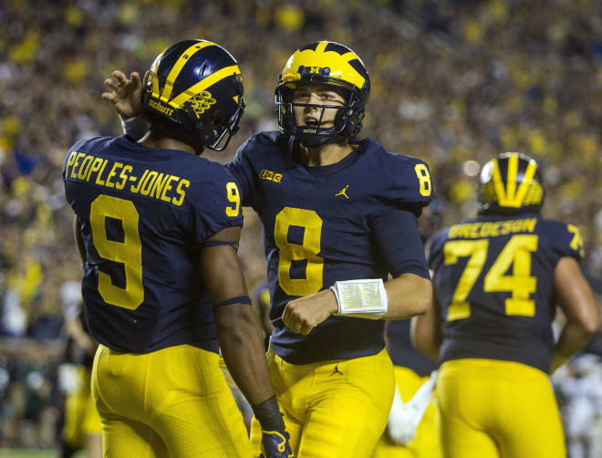 John O'Korn threw for 198 yards and three interceptions in Michigan Wolverines football's 2017 loss to Michigan State.