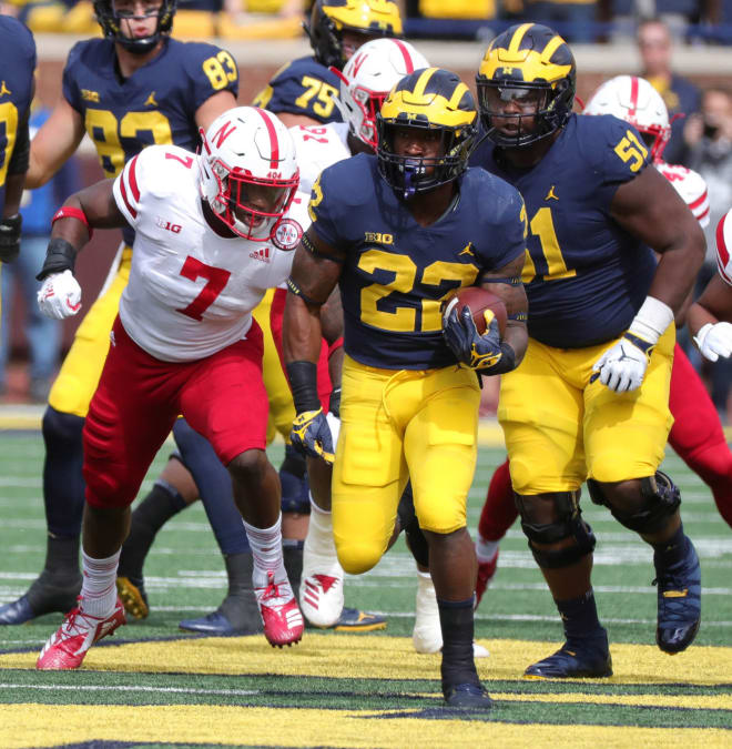 Karan Higdon said Michigan came out with the intention of dominating early ... mission accomplished.