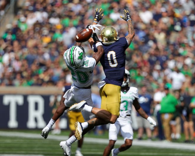 Senior wide receiver Braden Lenzy only had one catch for five yards on Saturday against Marshall.