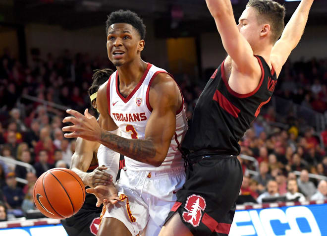Elijah Weaver had a breakout game for the USC basketball team Saturday in its comeback win over Stanford, scoring 13 points and many of the pivotal points late.
