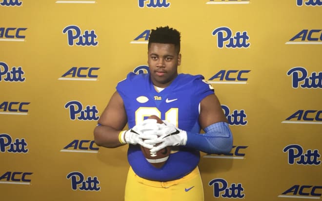 Tyler Bentley suits up in blue-and-gold during his official visit