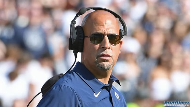 Penn State coach James Franklin looks on during the win over Ball State. BWI photo/Steve Manuel