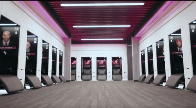 Alabama's social media team released an early look at the new locker rooms. | University of Alabama