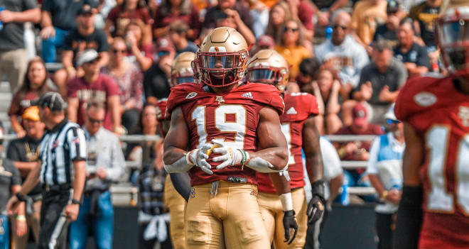 Linebacker Isaiah Graham-Mobley leads the team with 38 total tackles (Photo: BC Football).