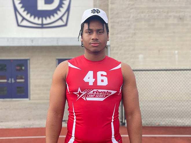 Brandon Davis-Swain became Notre Dame's first 2024 class commitment Saturday. 