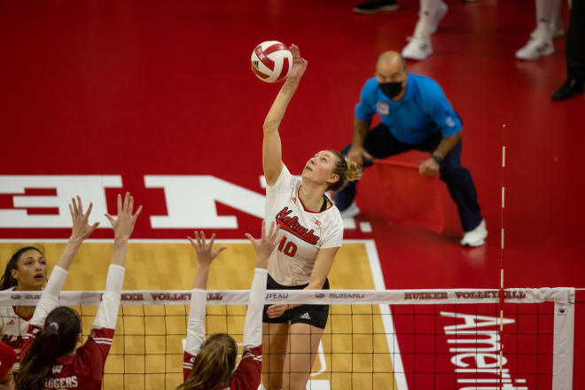 Nebraska outside hitter Madi Kubik