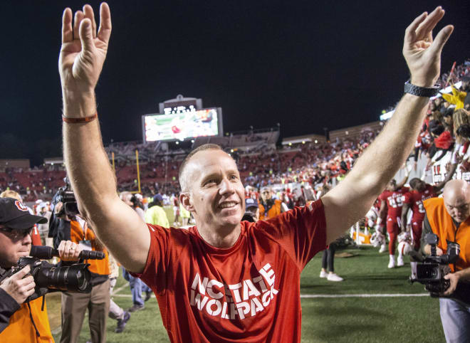 Two years ago Doeren was all smiles after beating North Carolina.