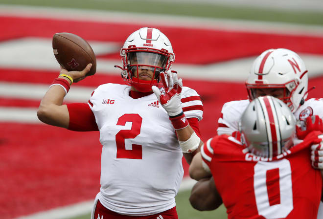 Nebraska's quarterbacks had two costly fumbles vs. Ohio State on Saturday. 