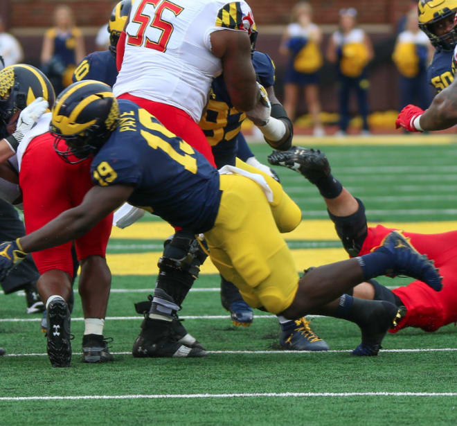 Michigan Wolverines football junior defensive end Kwity Paye started in place of an injured Rashan Gary during the entire month of October last year.