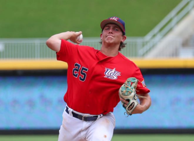 Carter Boyd committed to Arkansas on Monday. He's a right-handed pitcher in the 2022 class.
