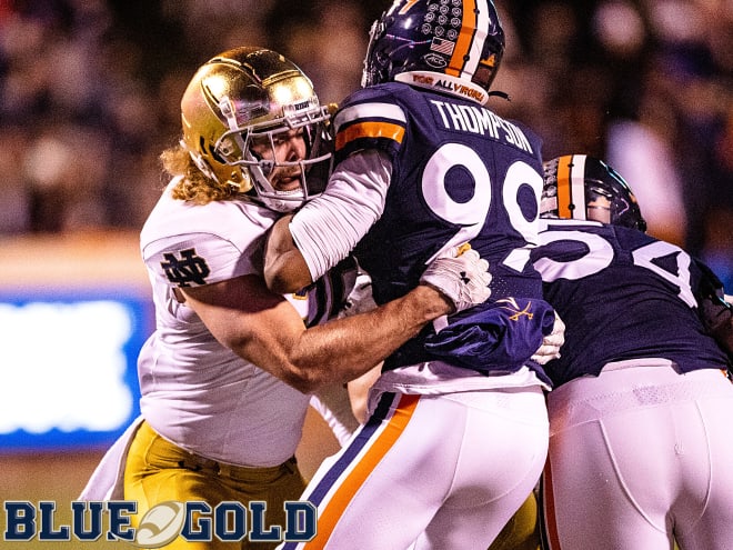 Notre Dame Fighting Irish football senior linebacker Bo Bauer 