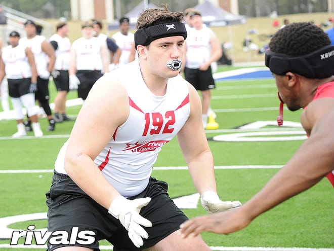 Notre Dame target Matthew Wykoff at Rivals Camp.