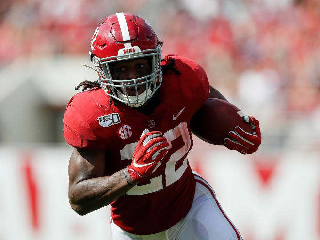 Alabama running back Najee Harris rushed for 68-yards of 12 carries against New Mexico State 