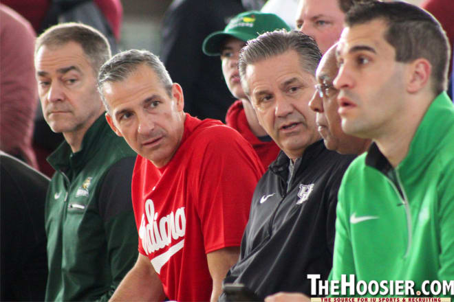 Schilling and Kentucky head coach John Calipari in Dallas prior to one of Langford's games.