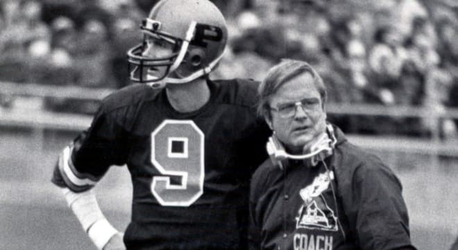 Coach Jim Young unleased a new weapon for quarterback Mark Herrmann (9) 39 years ago.