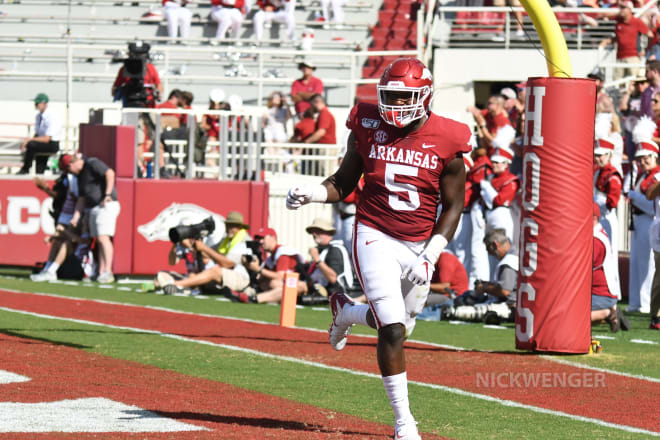 Razorback senior defensive lineman Dorian Gerald.