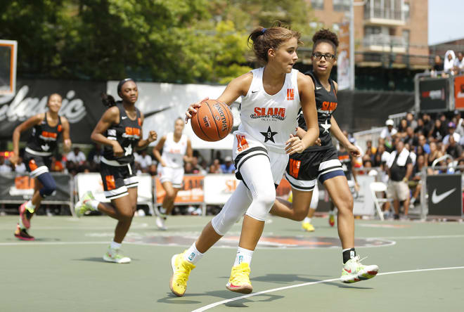 Sonia Citron (with ball) and Olivia Miles (in glasses) are two of the top recruits in the country.