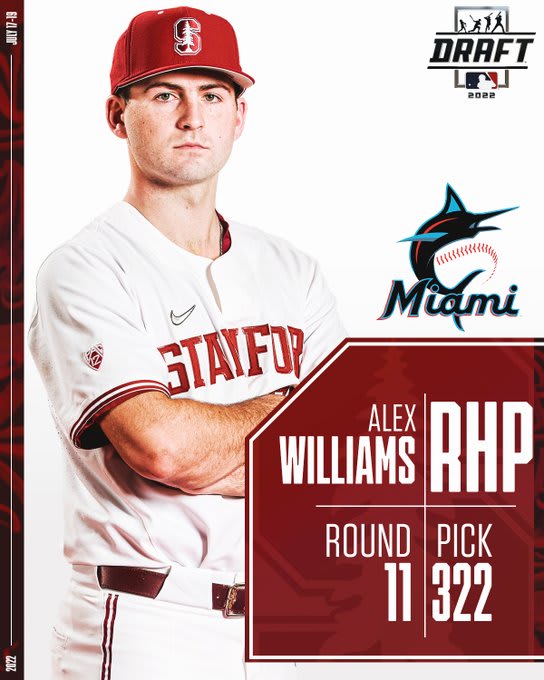 Stanford Baseball: Alex Williams goes #322 overall to Miami Marlins