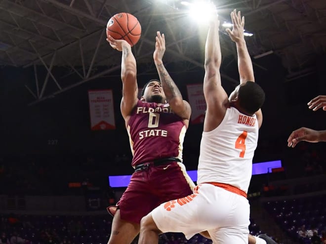FSU's guards, including RayQuan Evans (No. 0), will face a major challenge Wednesday night from N.C. State.