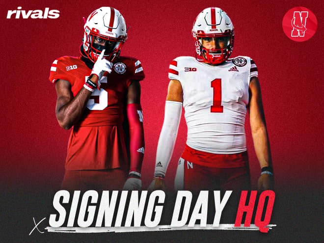 Nebraska football recruits WR Dae'vonn Hall (5) and QB Dylan Raiola (1) 