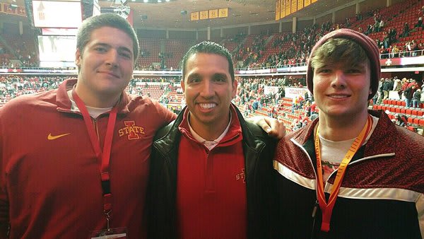 Sean Boles (left) on an unofficial visit to Iowa State in 2016.