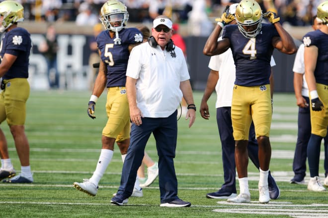 Notre Dame Fighting Irish football head coach Brian Kelly