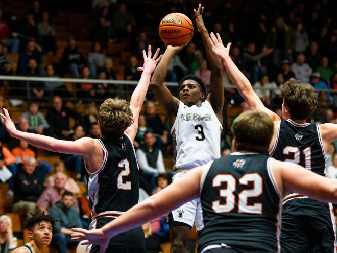 Local point guard Markus Burton (3) from Mishawaka's Penn High School is Notre Dame's highest-ranked 2023 signee.