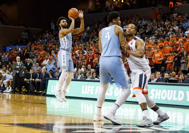 Joel Berry and the Tar Heels won the national title in 2017, five weeks earlier lost at Virginia.