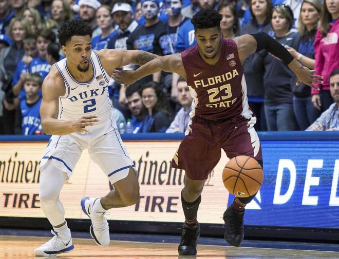 Florida State freshman M.J. Walker goes for a loose ball in the Seminoles' 100-93 loss at Duke.