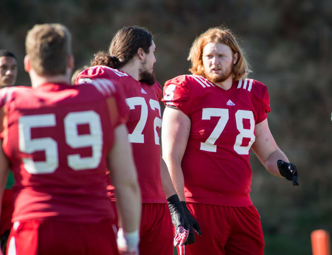 Redshirt sophomore Aaron Wiltz (78) has moved from tackle to guard on the offensive line. 