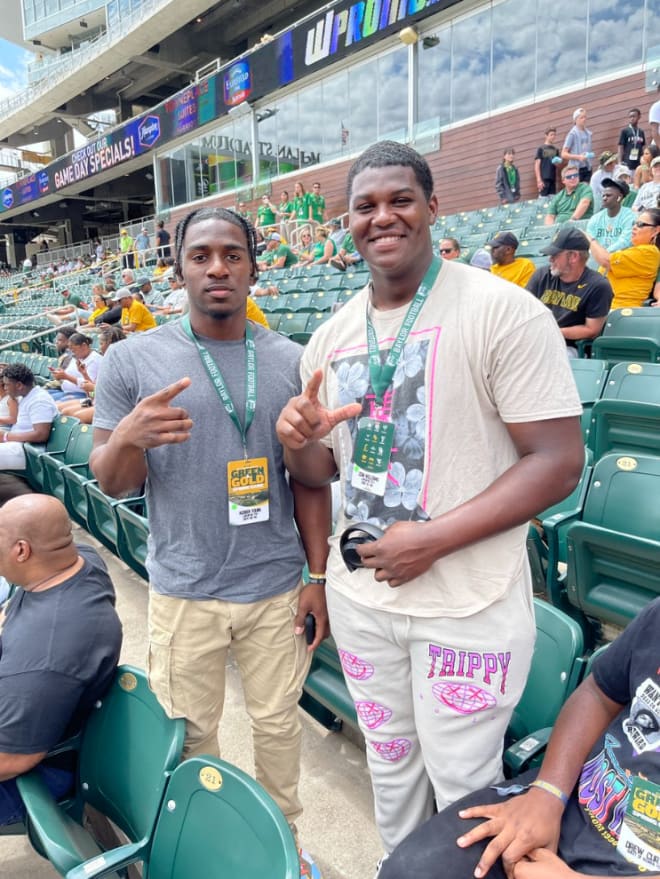 Notre Dame offered 2025 four-star defensive tackle Zion Williams Friday. He attends Lufkin (Tex.) High and is pictured above with his teammate, Notre Dame 2024 running back target Kedren Young