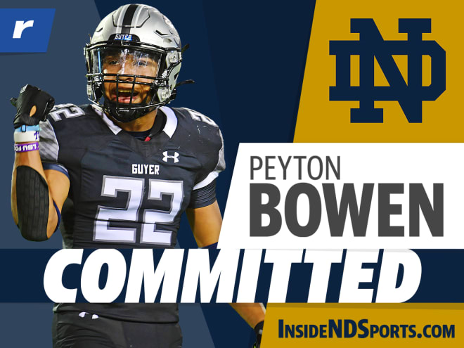 Peyton Bowen announced his commitment to Notre Dame on Saturday