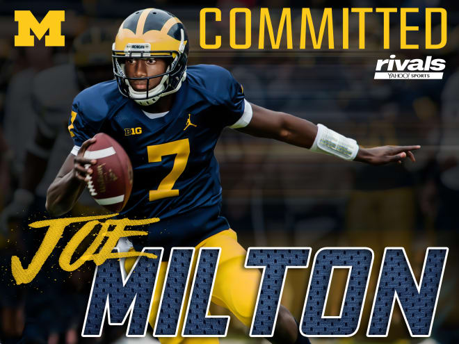Four-star dual-threat cornerback Joe Milton has committed to Michigan.