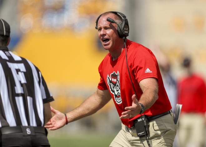 NC State Wolfpack football head coach Dave Doeren