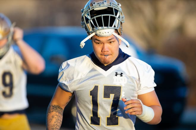 Notre Dame Vyper end Jordan Botelho is a rising sophomore for the Fighting Irish.