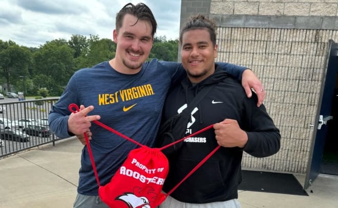 WVU's Eddie Vesterinen (left) and Malek Jaradat