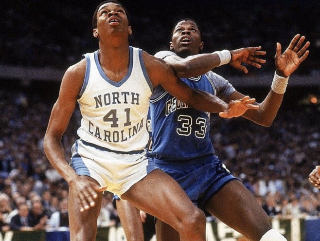 Sam Perkins and Michael Jordan at UNC campus - Sports Illustrated